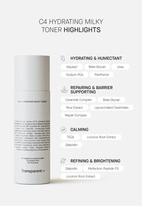TRANSPARENT Lab C4 Hydrating Milky Toner 130ml