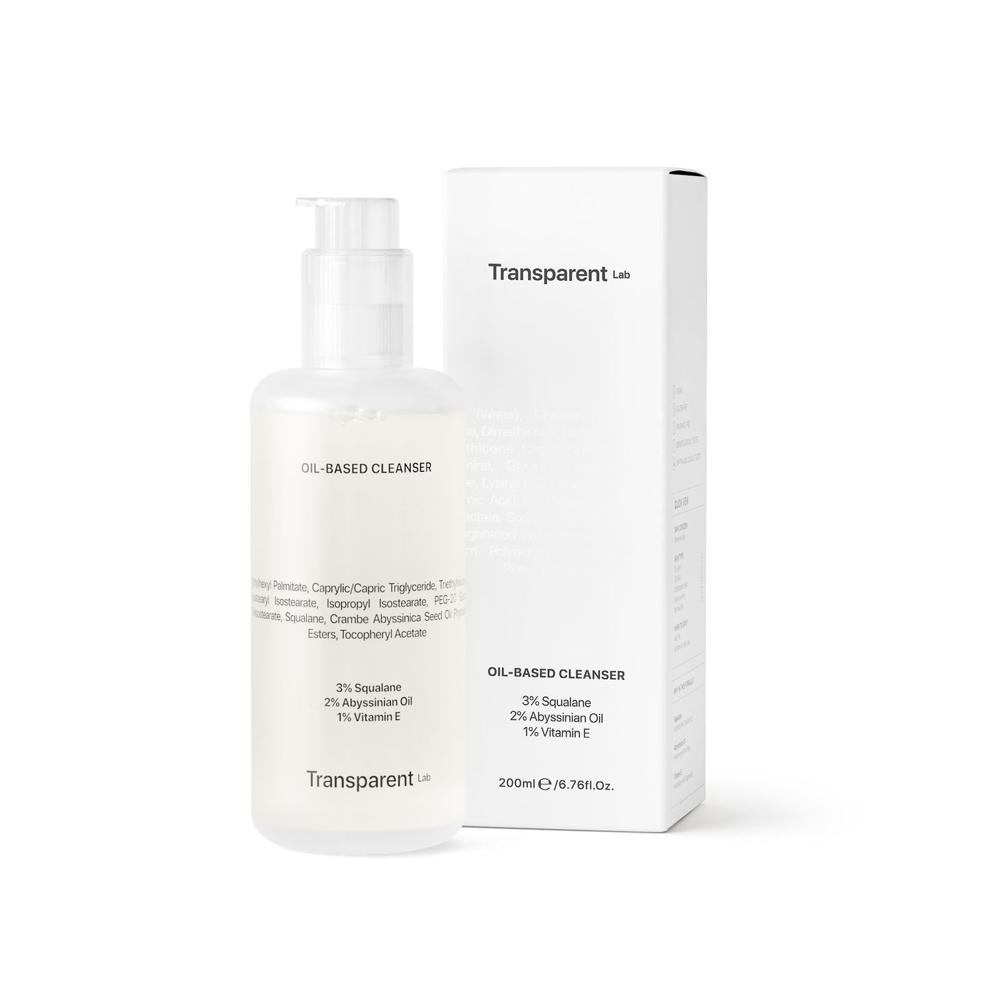 TRANSPARENT Lab Oil Based Cleanser 200ml