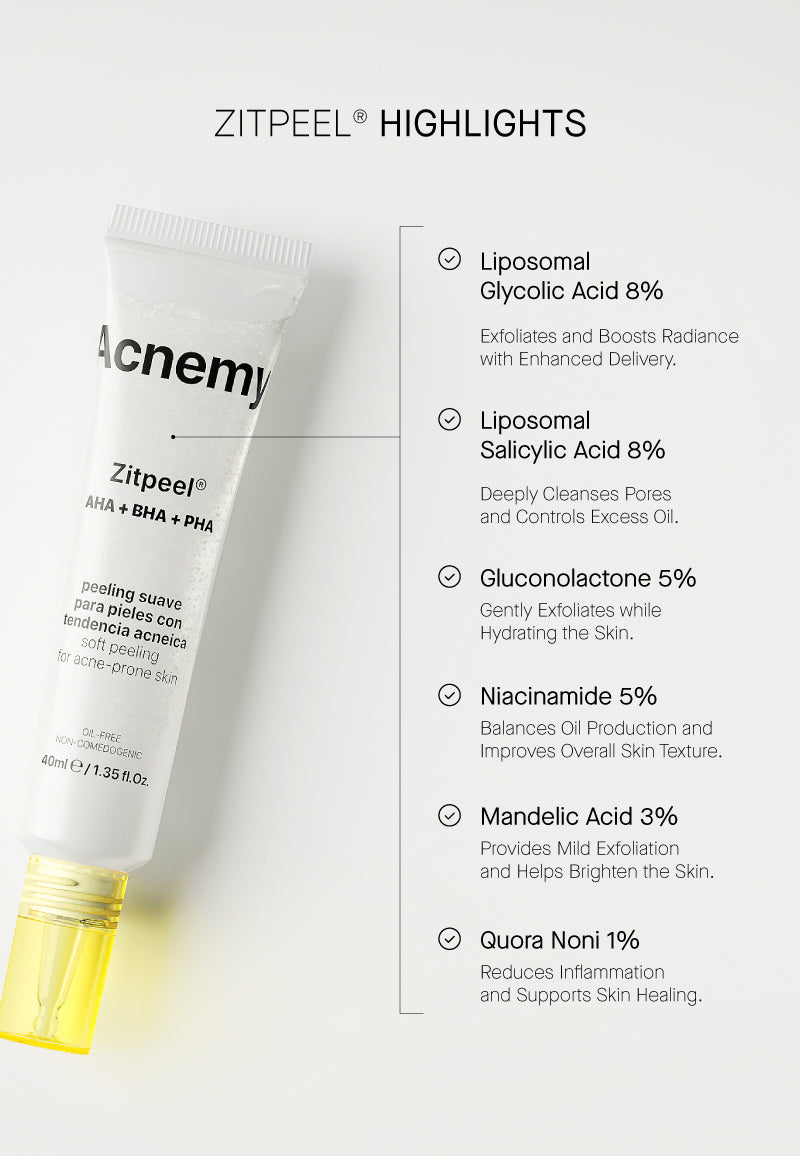 Acnemy Zitpeel® AHA + BHA + PHA Overnight Treatment 40ml