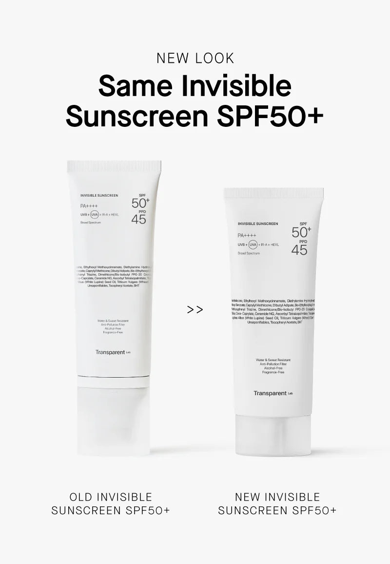 TRANSPARENT Lab Invisible Sunscreen SPF50+ 100ml