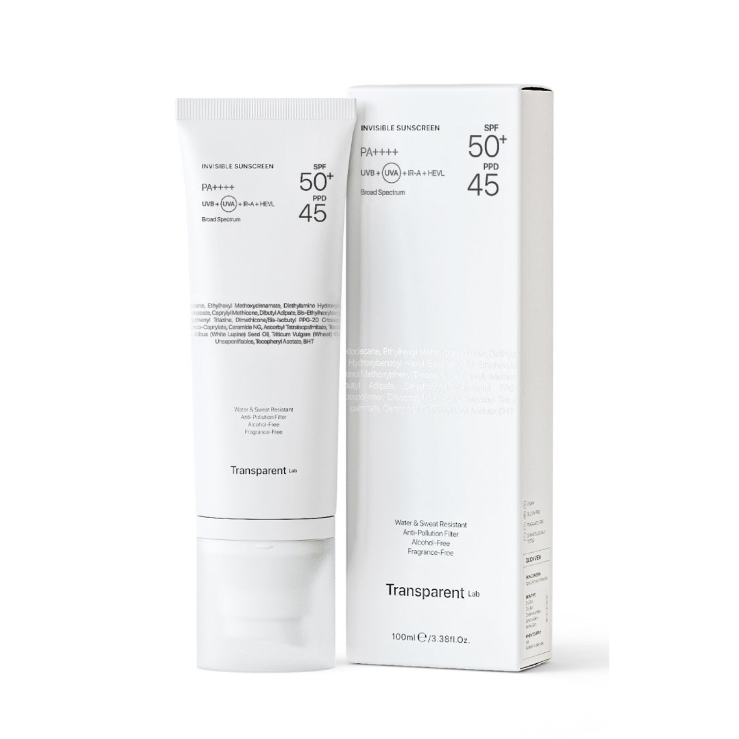 TRANSPARENT Lab Invisible Sunscreen SPF50+ 100ml