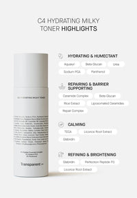 TRANSPARENT Lab C4 Hydrating Milky Toner 130ml