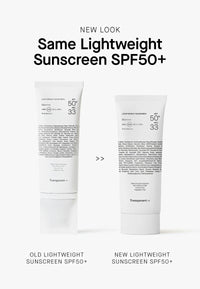 TRANSPARENT Lab Lightweight Sunscreen SPF 50+ 100ml