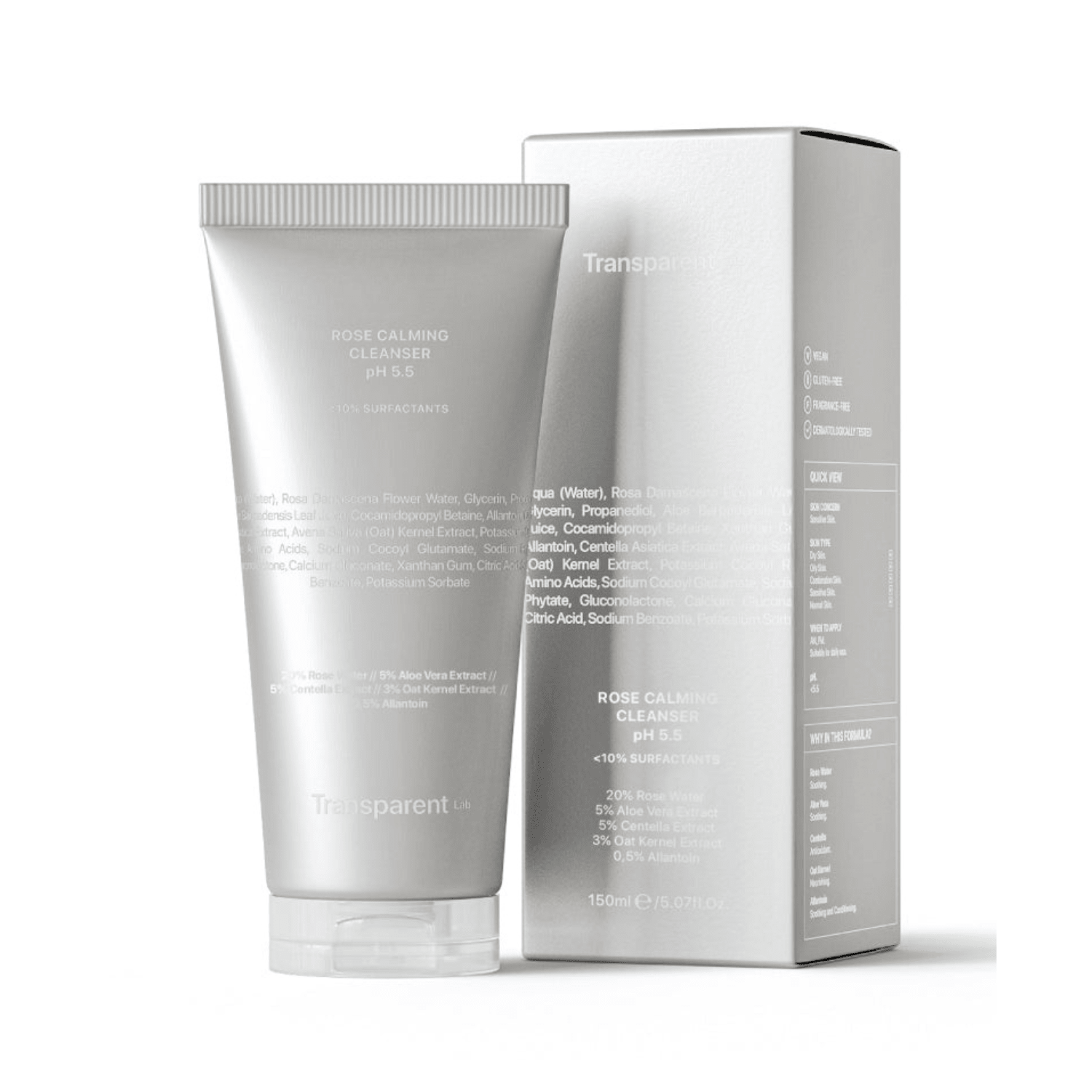 TRANSPARENT Lab Rose Calming Cleanser 5.5 150ml