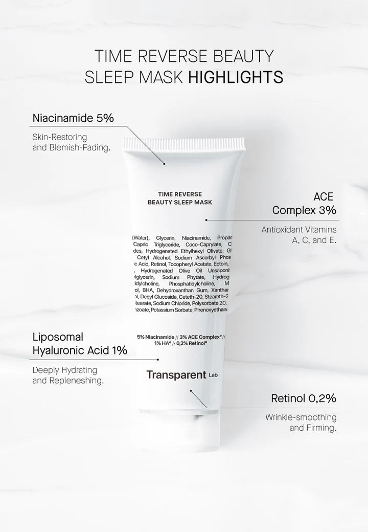 Transparent Lab Time Reverse Beauty Sleep Mask 75ml